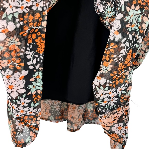 Topshop Floral Long Sleeve Mini Dress - Picture 9 of 11